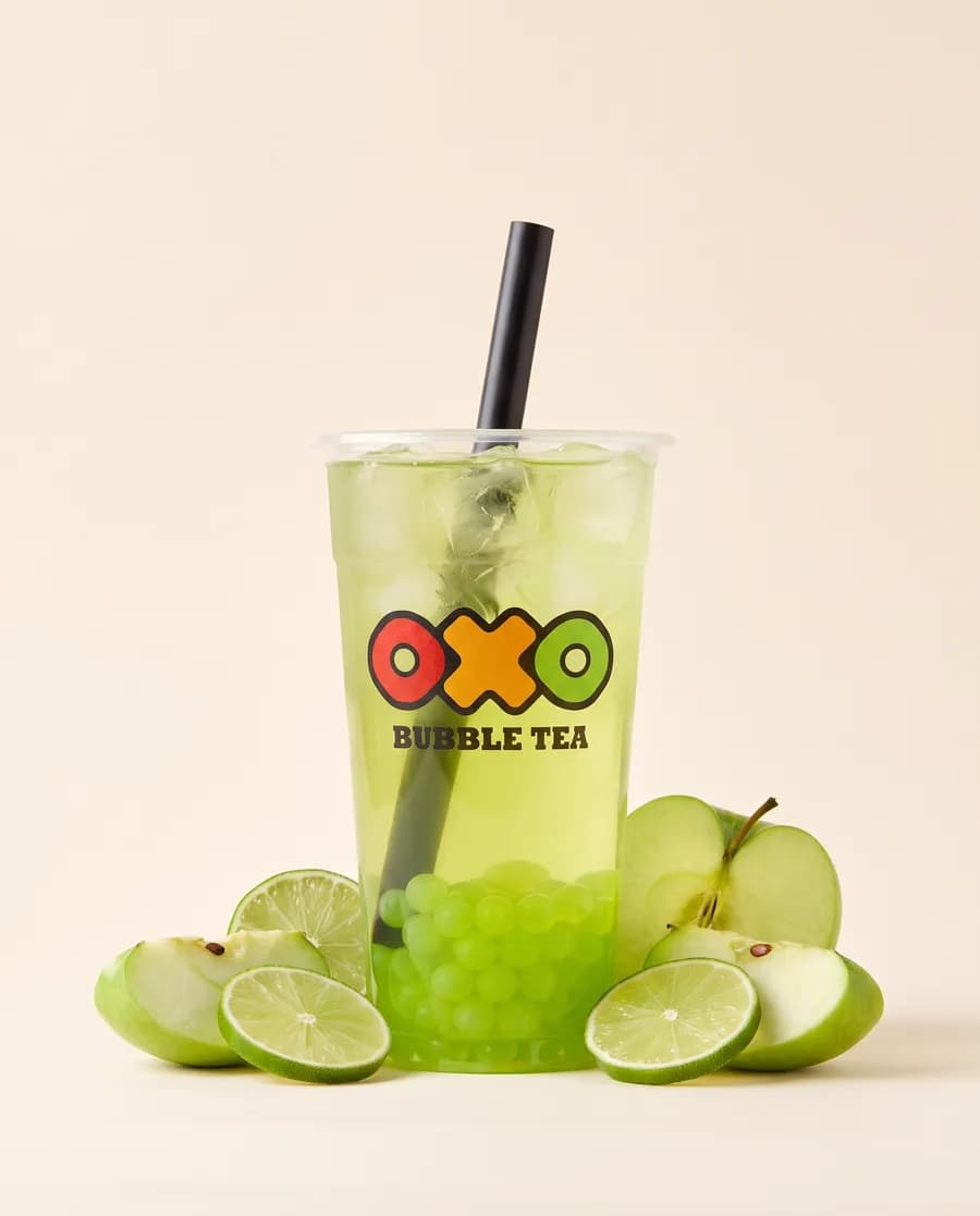 Drink OXO s čajem jablko a limeta a s kuličkami
